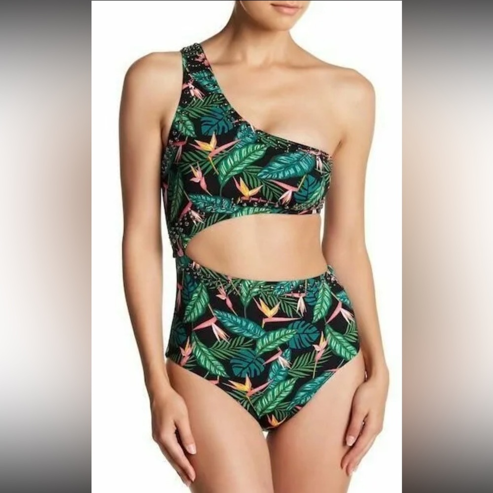 Dolce vita one shoulder cut out swimsuit